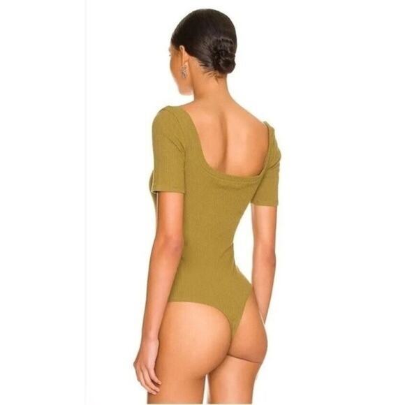 NWT n:PHILANTHROPY Langley Olive Green Ribbed Bodysuit Size S - Picture 3 of 11